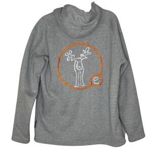 Elkline Men’s Size L Hoodie Pullover Sweatshirt Embroidered Elk Thick Heavy Warm